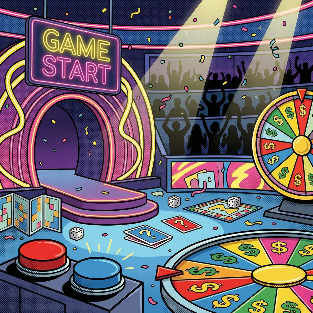 每日吃瓜 录制棚互动游戏